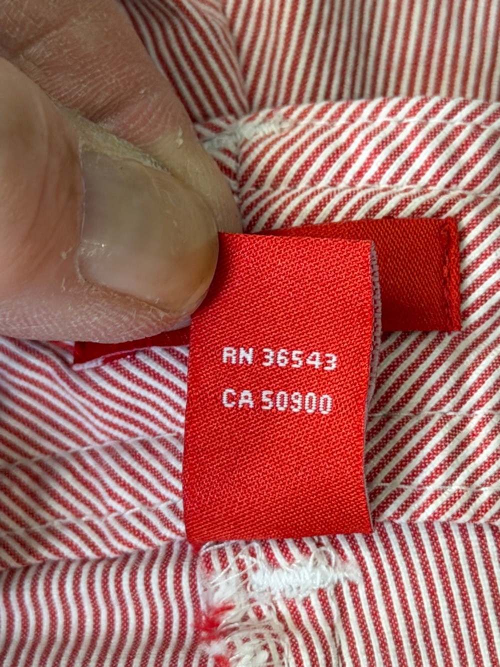 Izod Red/whiteCotton Bermuda Shorts with Front Pockets - Picture 9 of 10